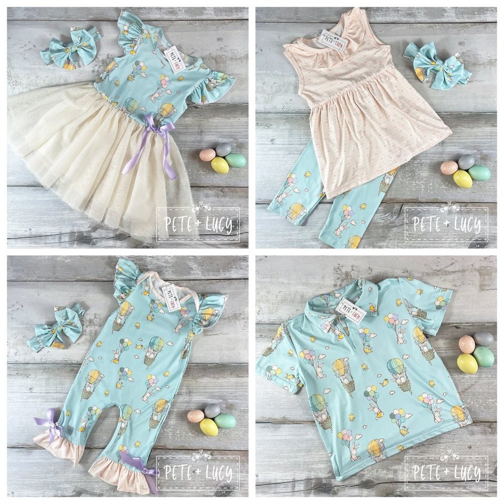 Infant Spring Bunny Romper - Picture 2 of 2